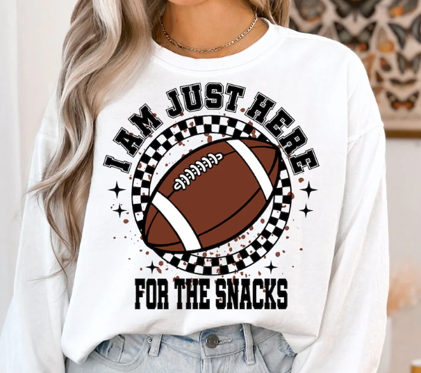 I'm Just Here for the Snacks Sweatshirt or T Shirt Youth & Adult Sizes