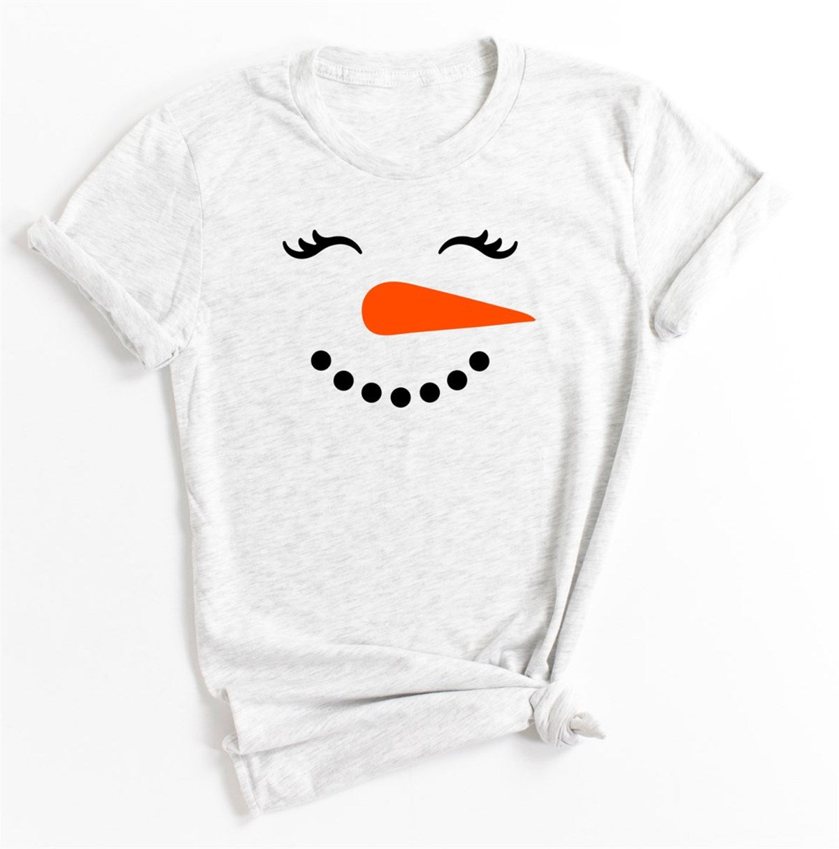 Adorable Snowman Face Tees | Youth & Adult