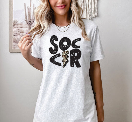 Soccer with Cheetah Lightning Bolt T Shirt (Rigby Soccer)