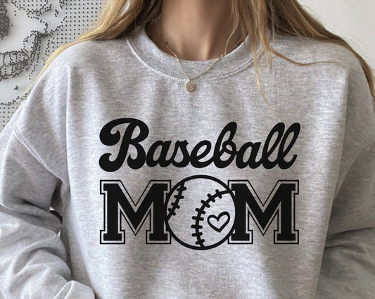 *Baseball Mom T-Shirt or Crew Sweatshirt