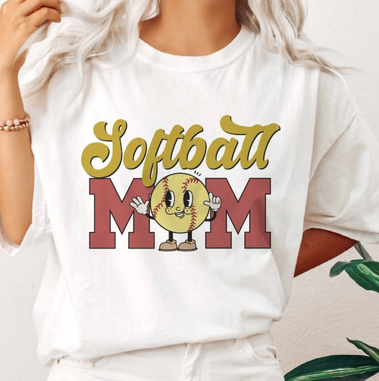 *Softball Mom T-Shirt or Crew Sweatshirt