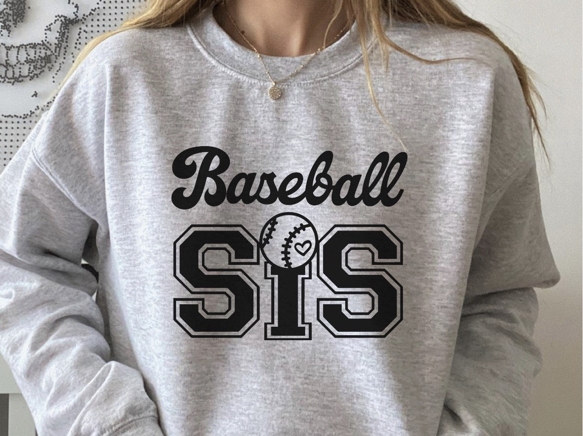 Baseball Sis Crew Sweatshirt