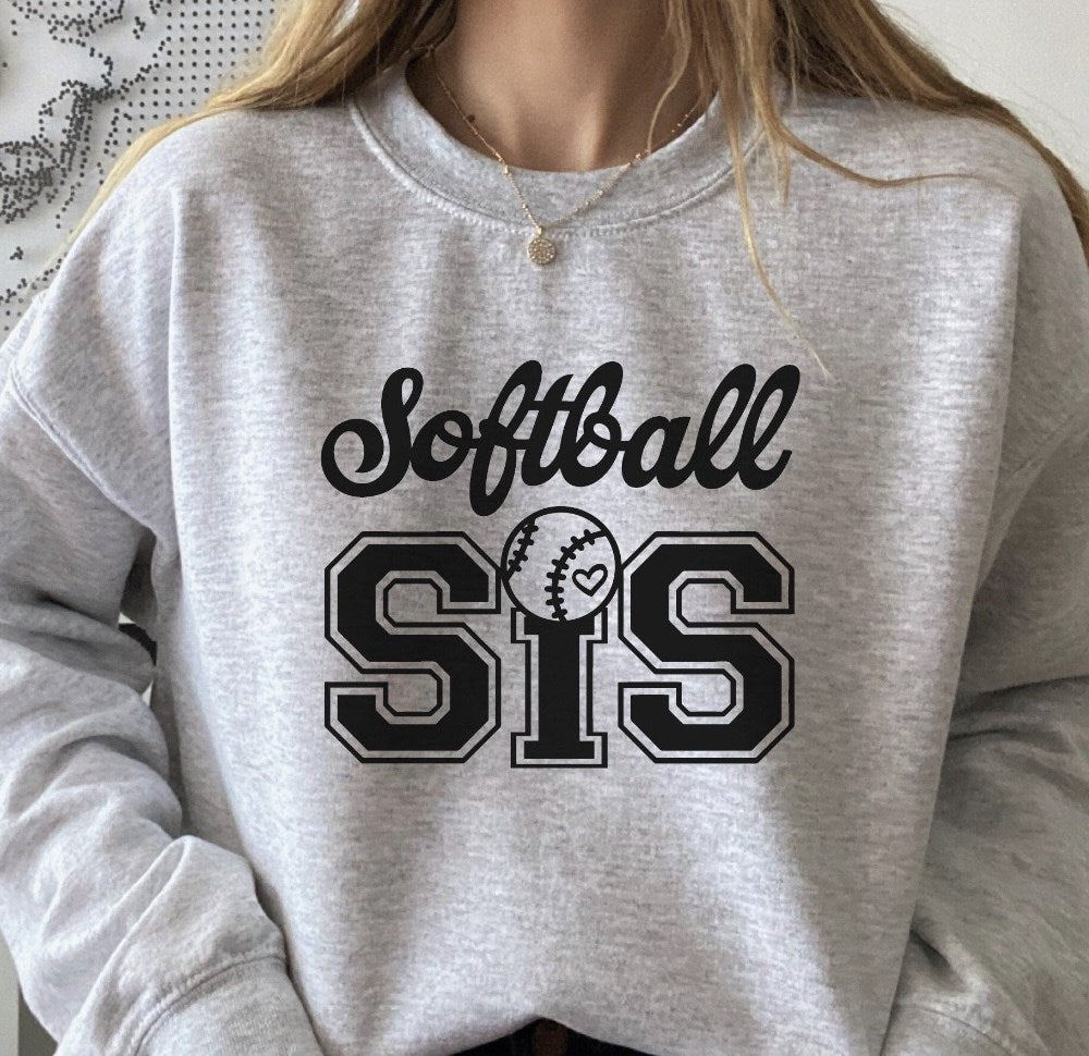 Softball Sis Crew Sweatshirt