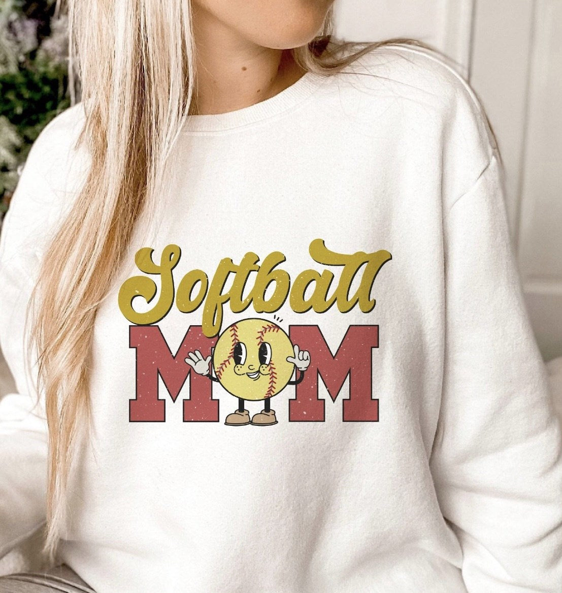 *Softball Mom T-Shirt or Crew Sweatshirt