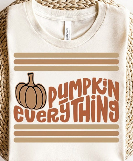Pumpkin Everything With Stripes Tee