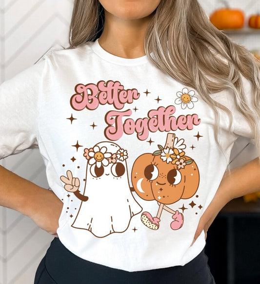 Better Together Ghost & Pumpkin Tee