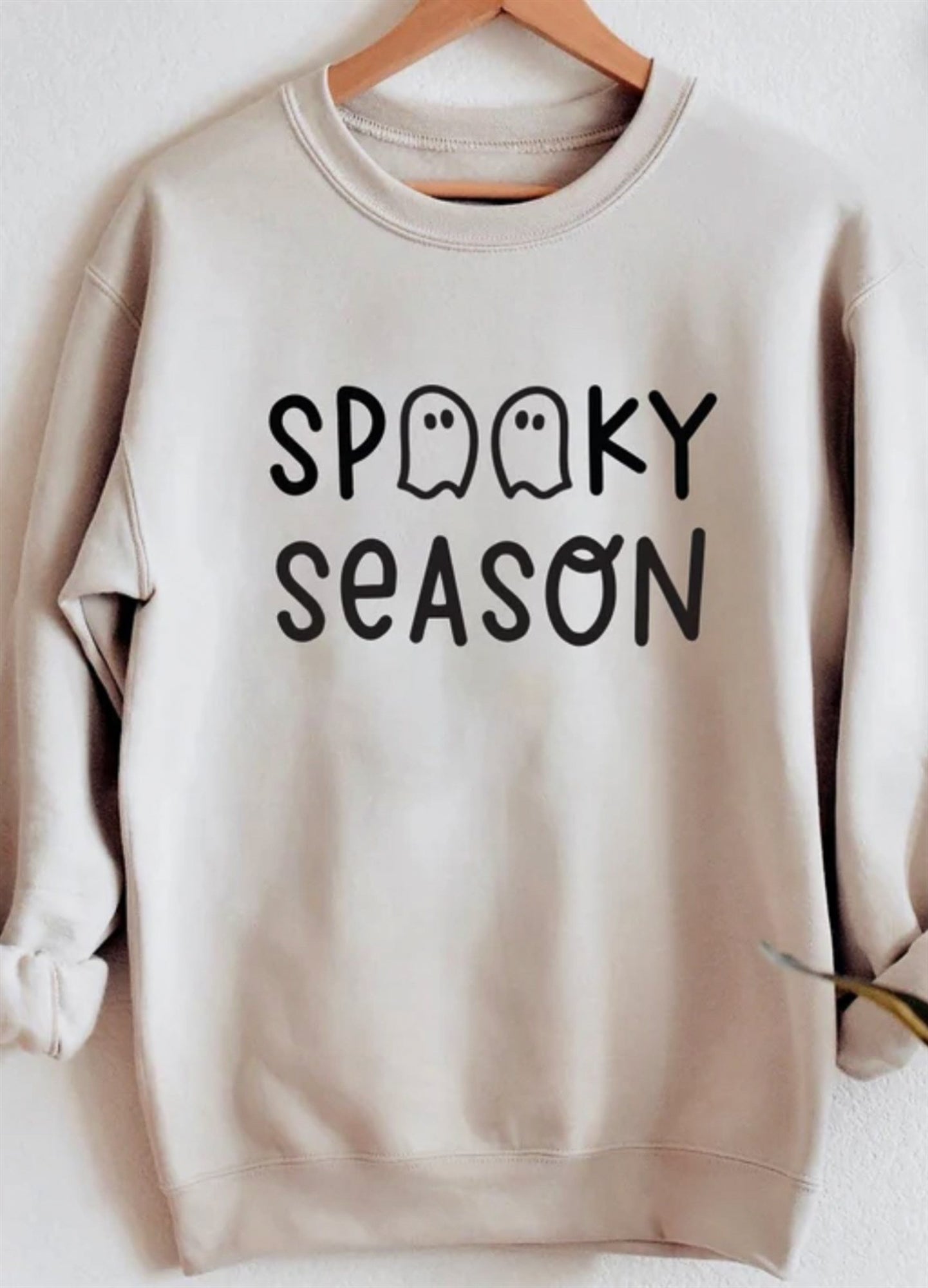 Spooky Season With 2 Ghosts Crew Sweatshirt