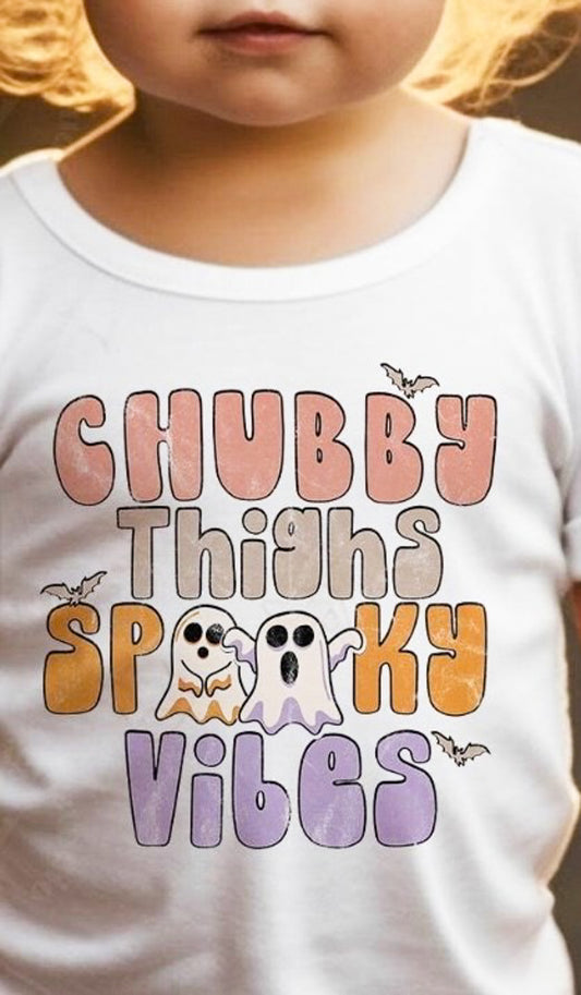 Chubby Thighs Spooky Vibes Tee/Bodysuit