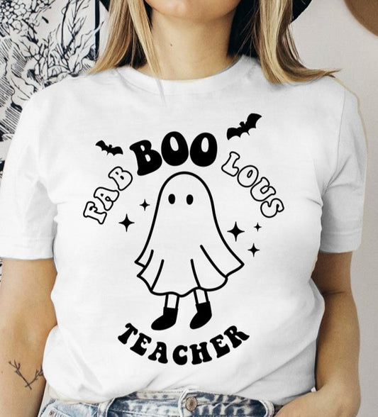 Fab Boo Lous Teacher Ghost Tee