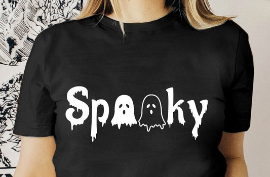 Spooky Tee With 2 Ghosts Tee