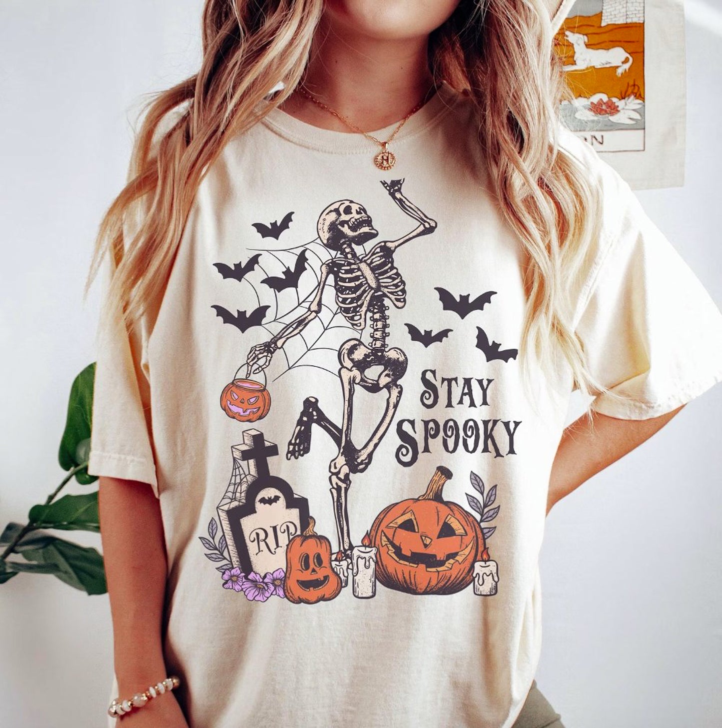 Stay Spooky Dancing Skeleton T-Shirt or Crew Sweatshirt
