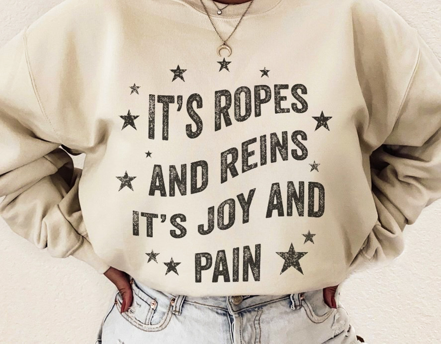 It's Ropes And Reins It's Joy And Pain T-Shirt or Crew Sweatshirt