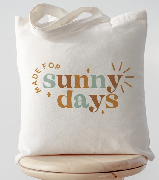 Made For Sunny Days Canvas Tote