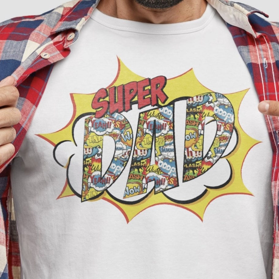Super Dad Comic T-Shirt or Crew Sweatshirt