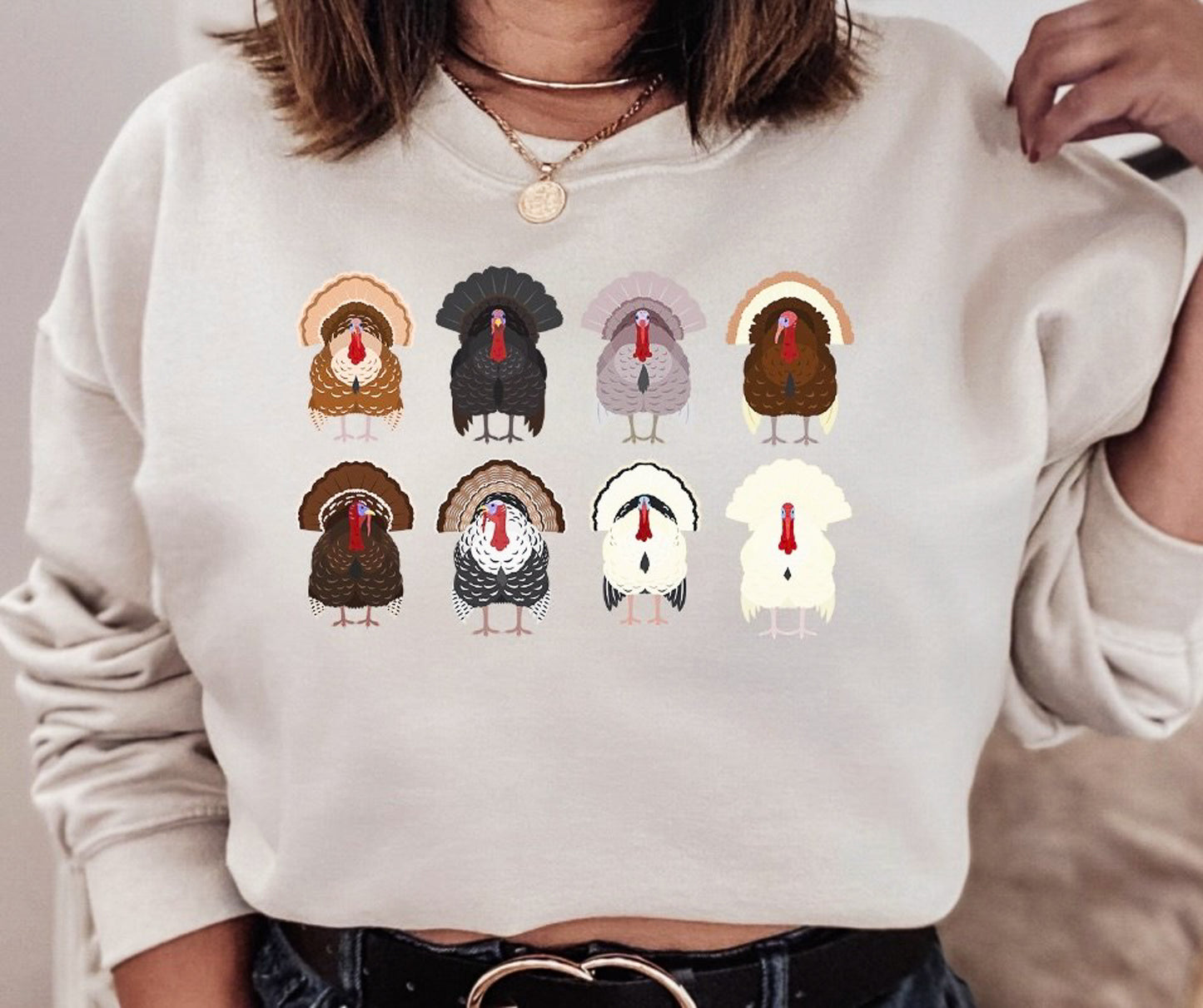 8 Turkeys Crew Sweatshirt