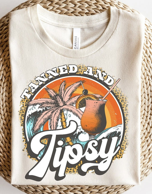 Tanned And Tipsy Tee