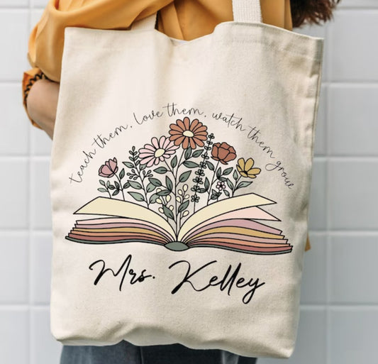 Personalized Teacher Totes