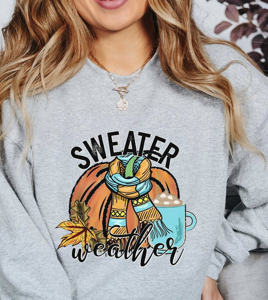 Sweater Weather Pumpkin & Cocoa Crew Sweatshirt