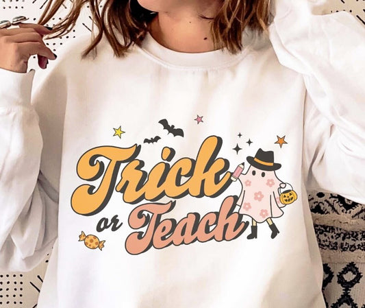 Trick Or Teach Ghost Crew Sweatshirt