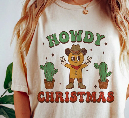 Howdy Christmas Gingerbread Man Tee