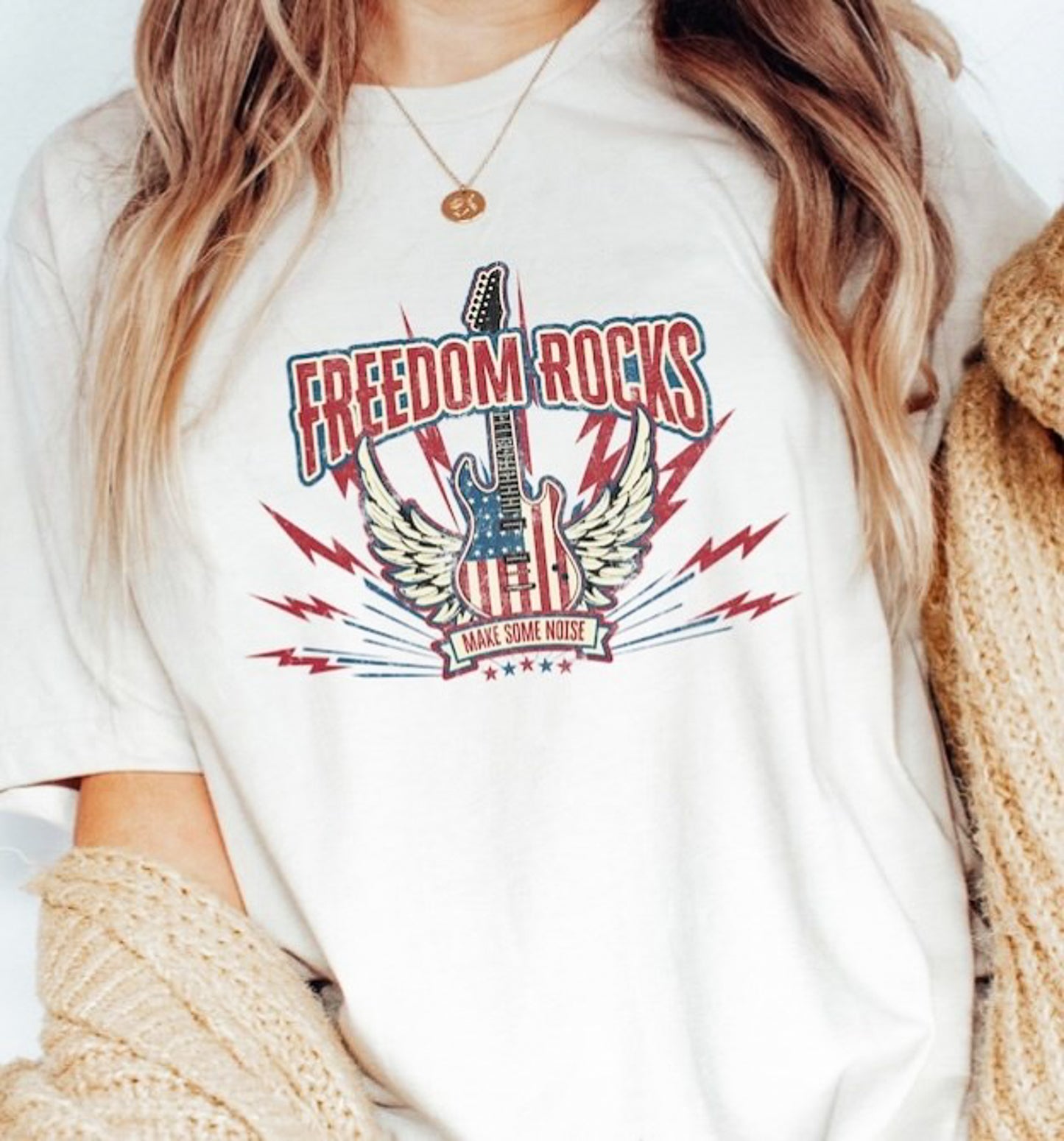 Freedom Rocks Make Some Noise T-Shirt or Crew Sweatshirt