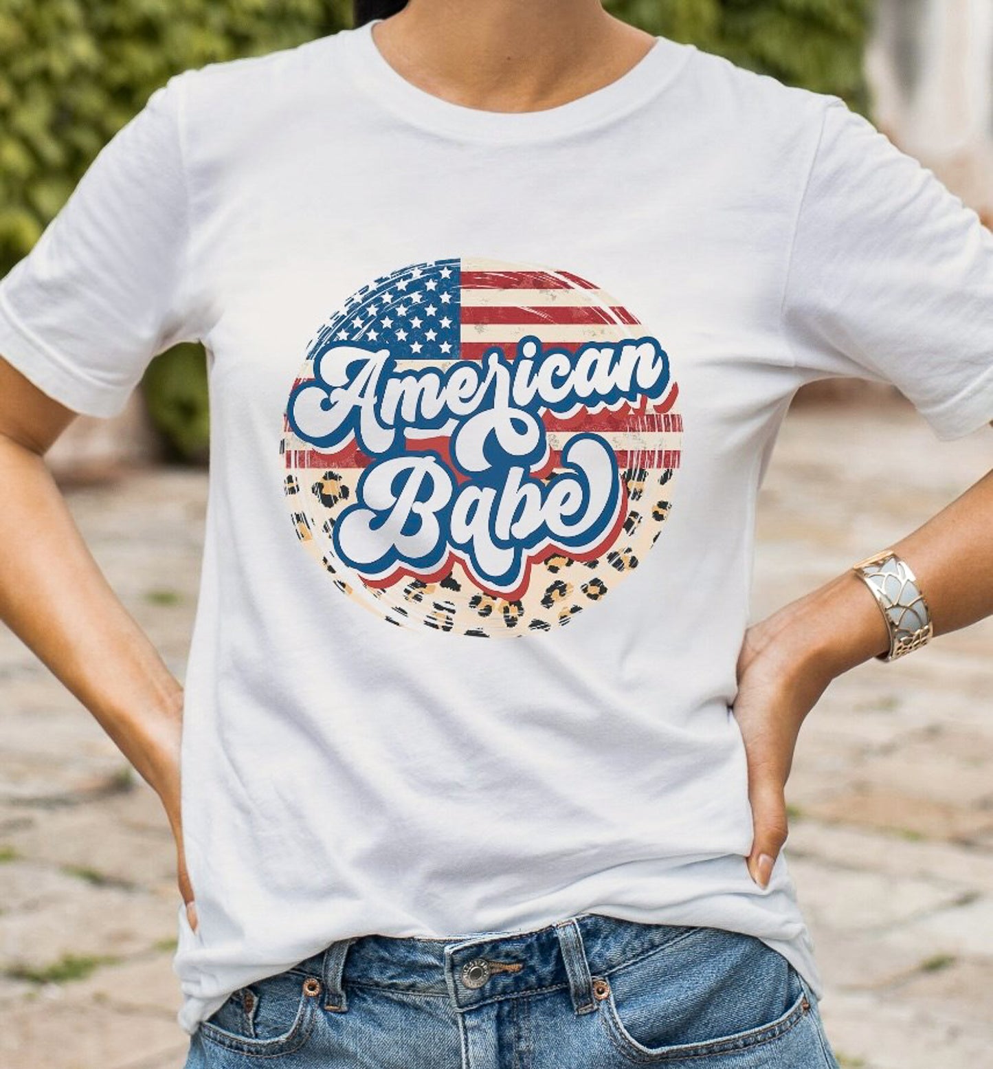 American Babe T-Shirt or Crew Sweatshirt