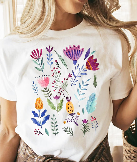 Watercolor Flowers Tee