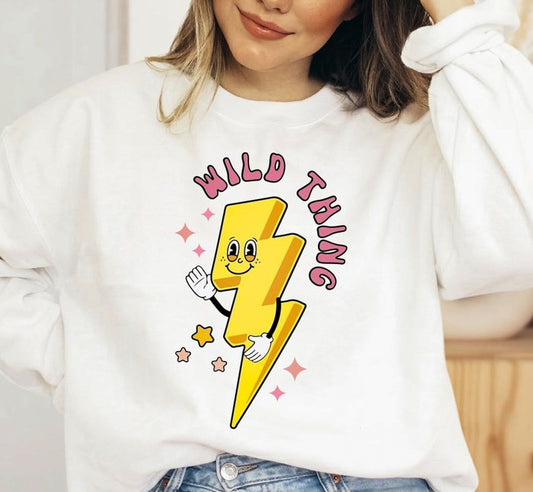 Wild Thing Lightning Bolt Crew Sweatshirt