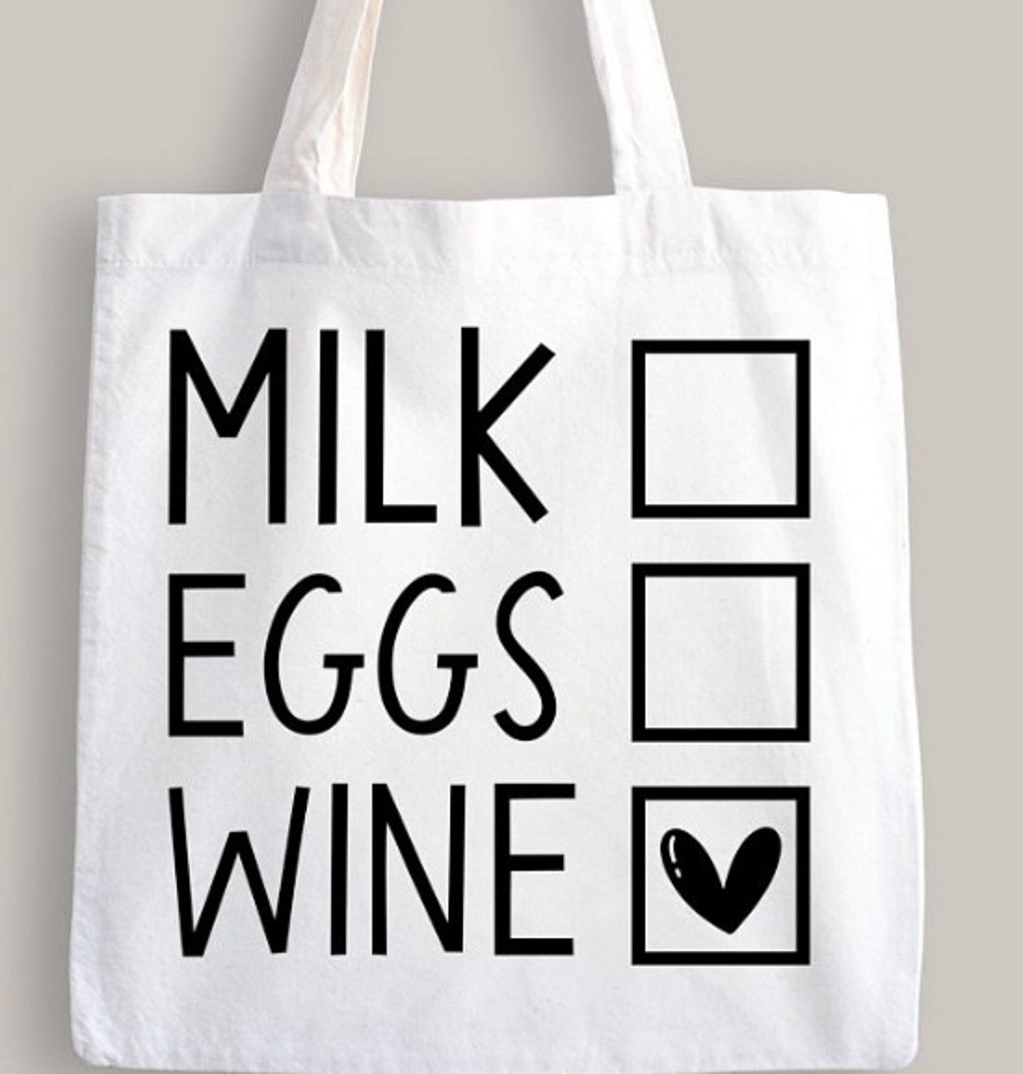 Milk Eggs Wine Tote Bag