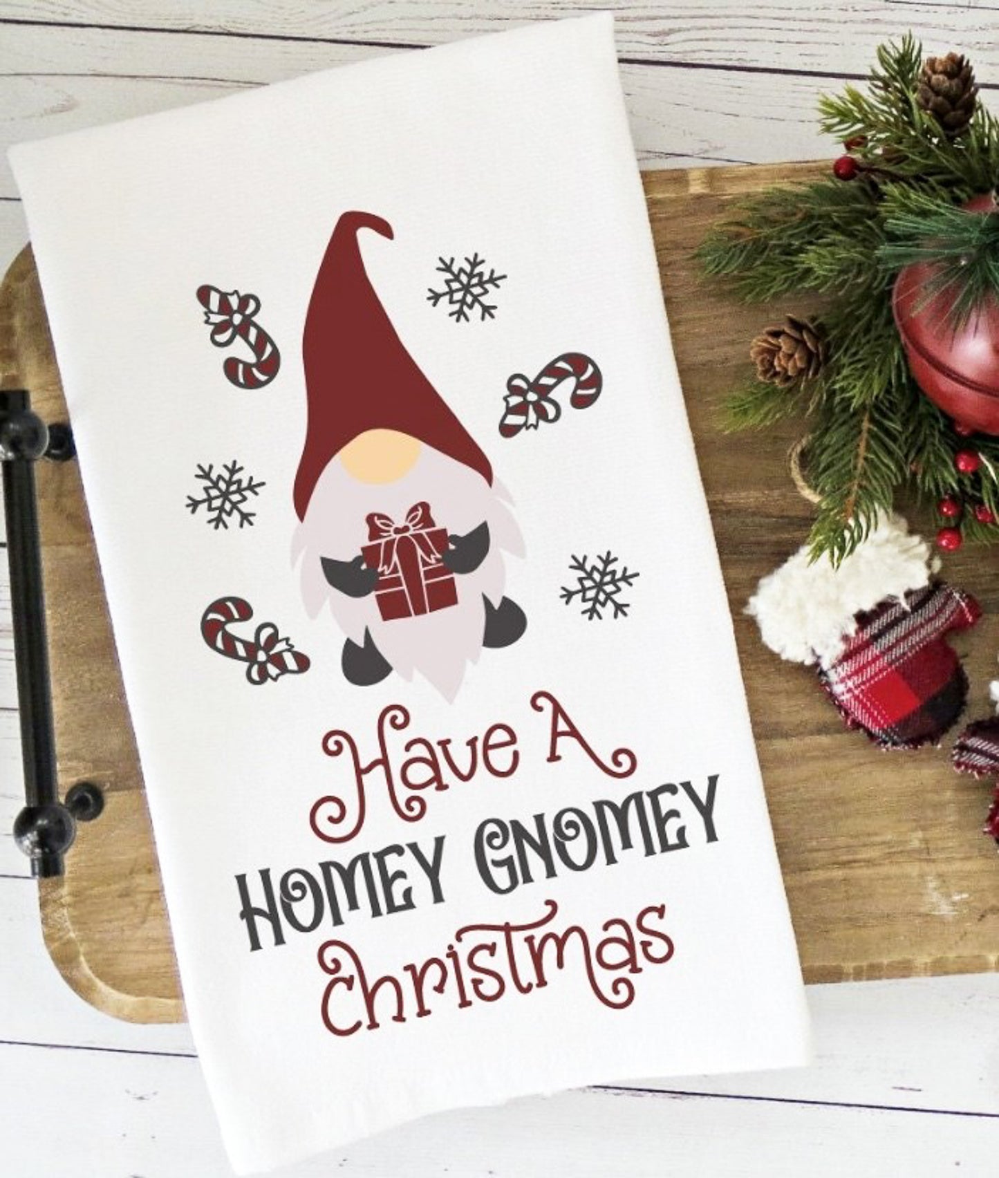 Have A Homey Gnomey Christmas Towel