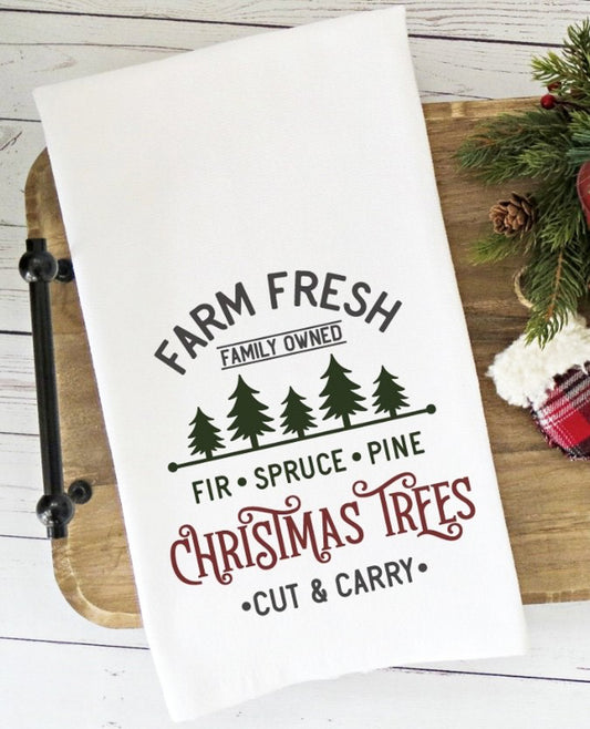 Farm Fresh Christmas Trees Towel