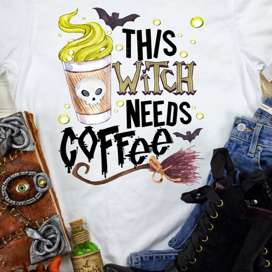 This Witch Needs Coffee Tee