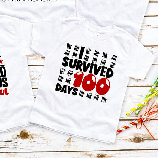 I Survived 100 Days With Tally Marks Tee