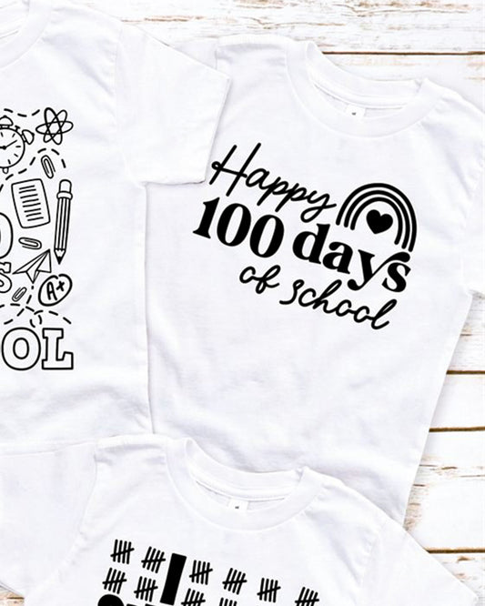 100 Days Of School With Rainbow Tee