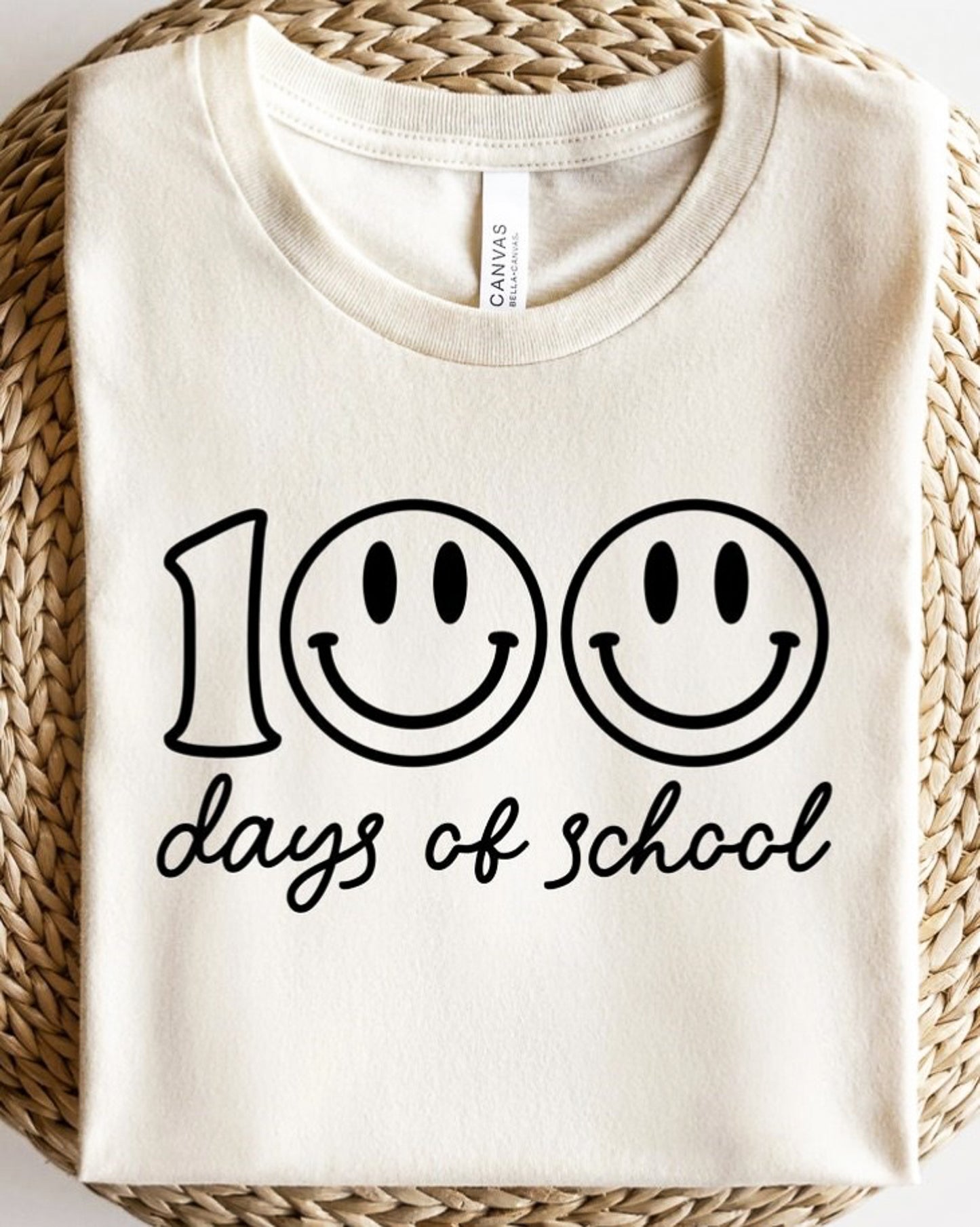 100 Days Of School With Smileys Tee