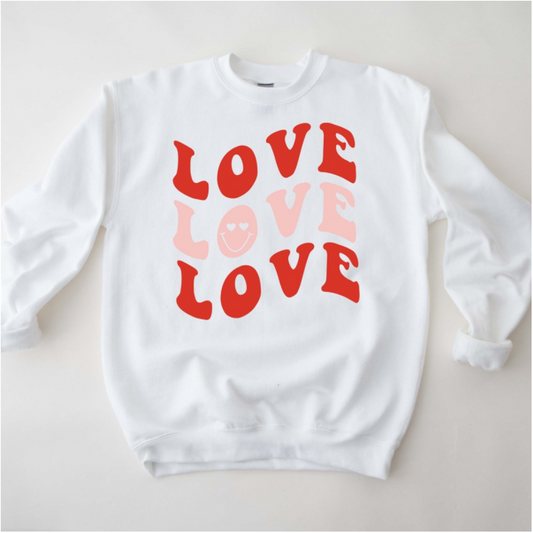 Love, Love, Love Crew Sweatshirt