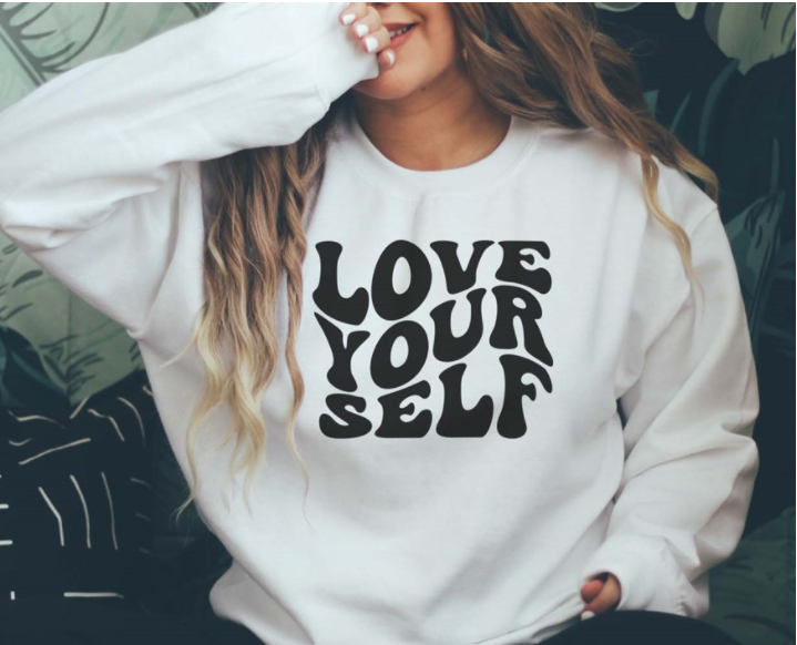 Love Yourself Retro Crew Sweatshirt