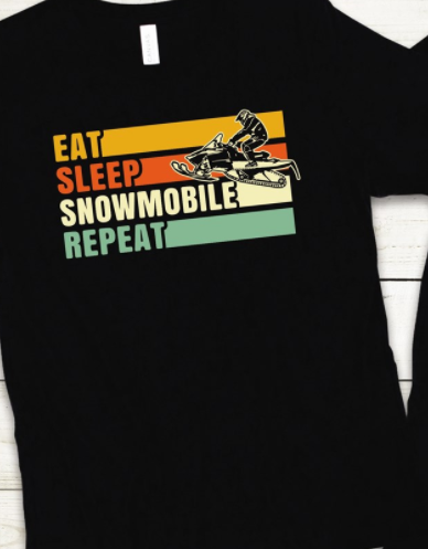 Eat Sleep Snowmobile Repeat Tee