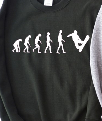 Evolution of Snowboarding Crew Sweatshirt
