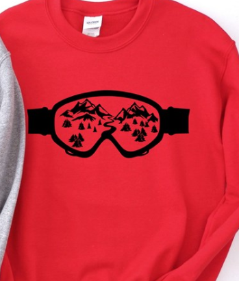 Goggles and Mountains Crew Sweatshirt