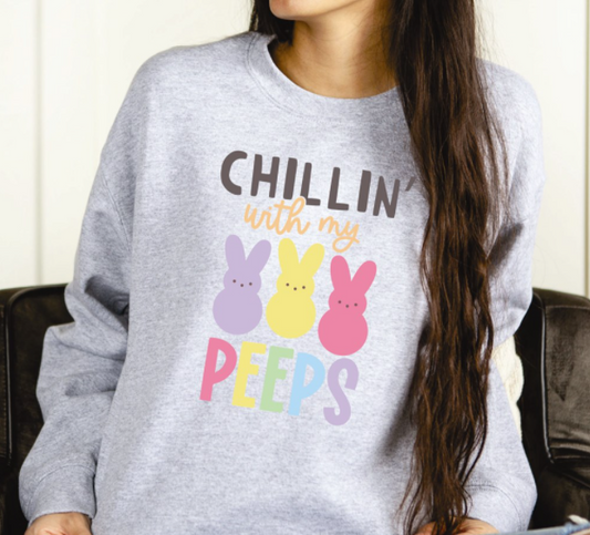 Chillin' with My Peeps Crew Sweatshirt