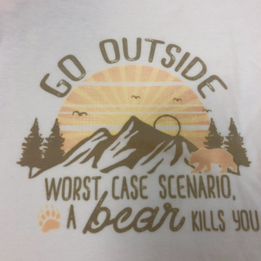 Funny Go Outside - Bear Tee