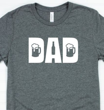 Dad with Beer Cutouts Tee