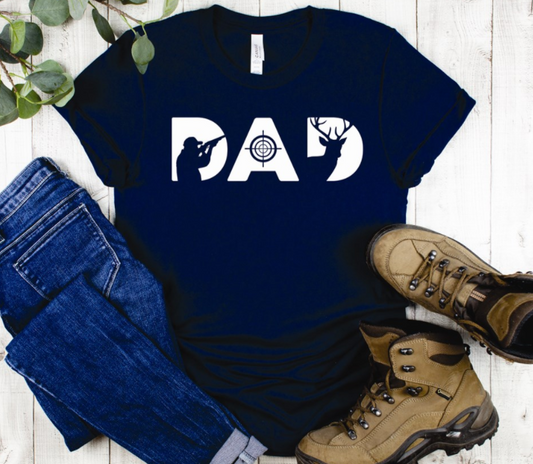 Dad With Hunting Cutouts Tee