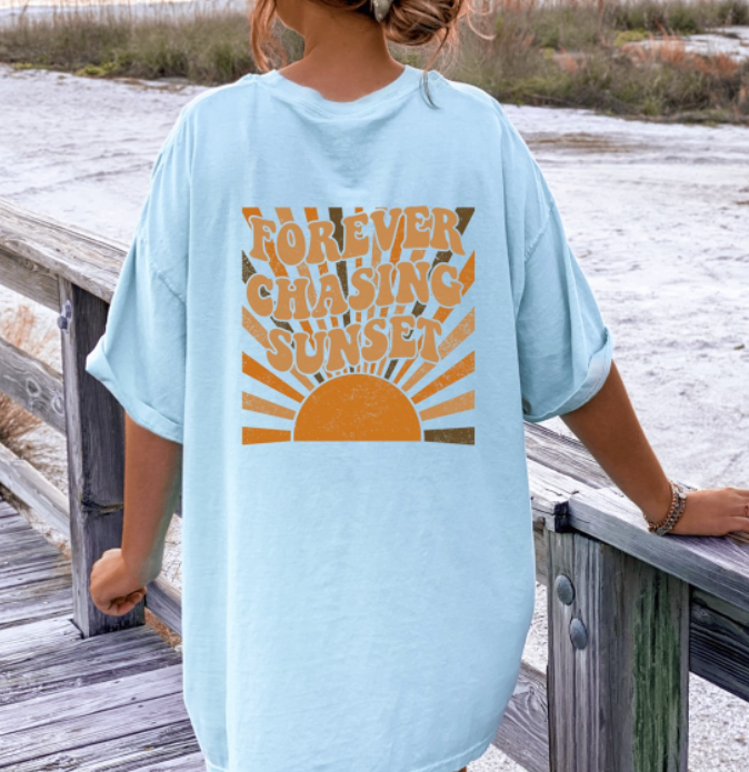 Forever Chasing Sunsets Oversized Tee