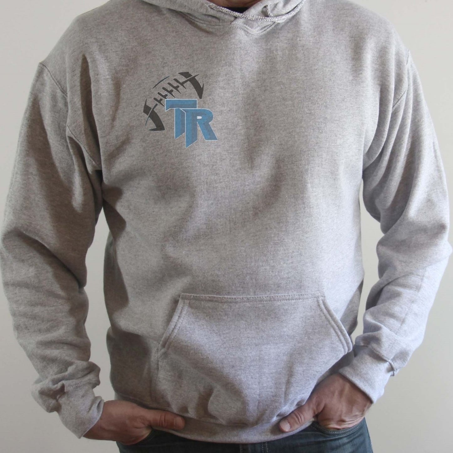 TR Football Chest Logo Hoodie: Adult & Youth Sizes
