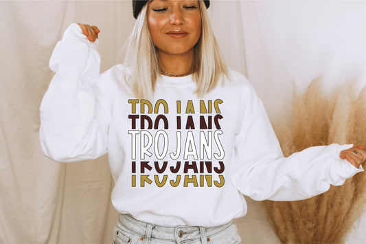 Trojans Retro Stacked Crew Sweatshirt