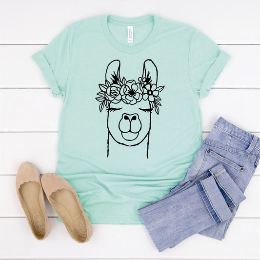 Llama Flower Crown Tee