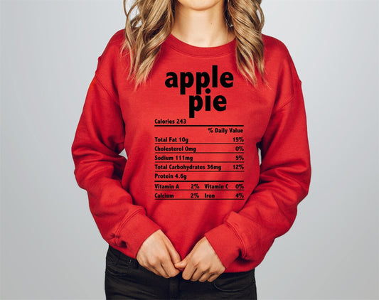 Nutrition Facts Apple Pie Crewneck