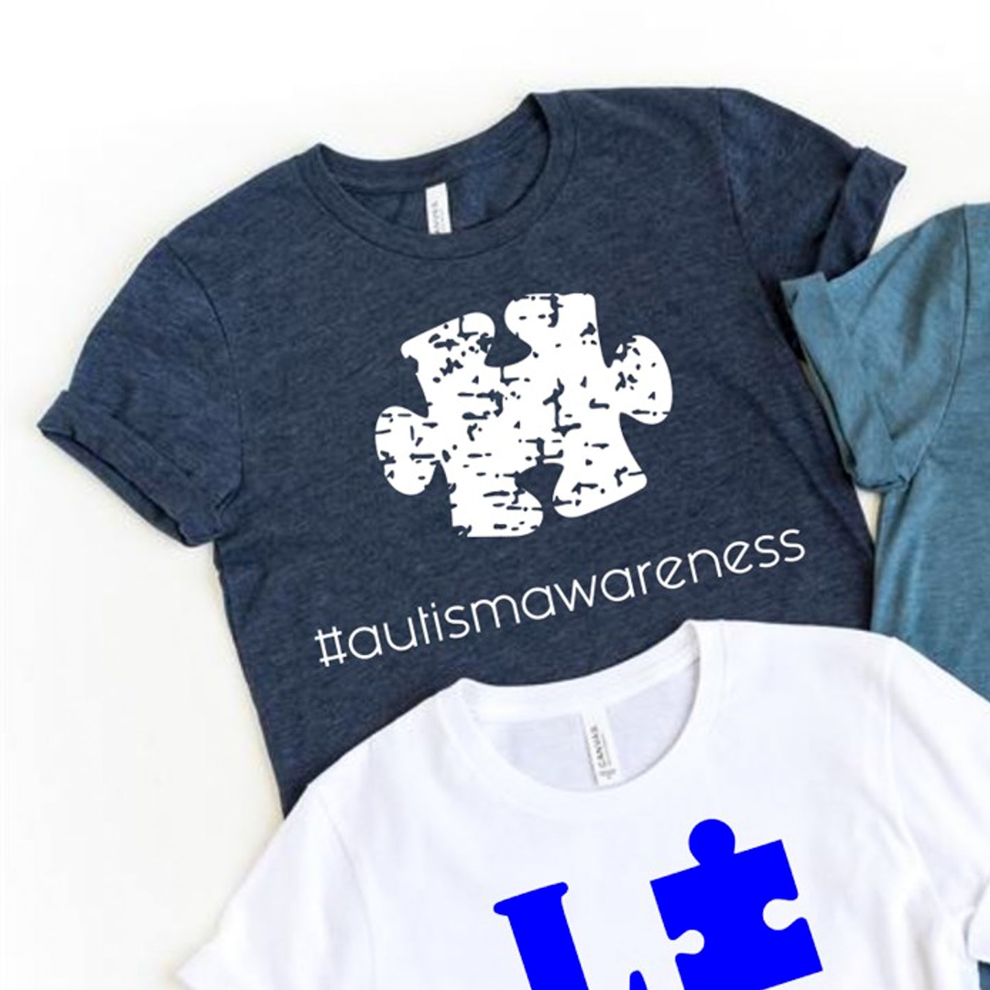 Puzzle Piece #autismawareness T-Shirt or Crew Sweatshirt